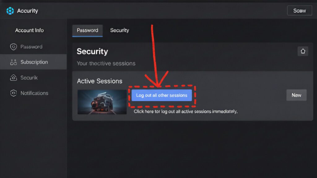 모든 세션 종료